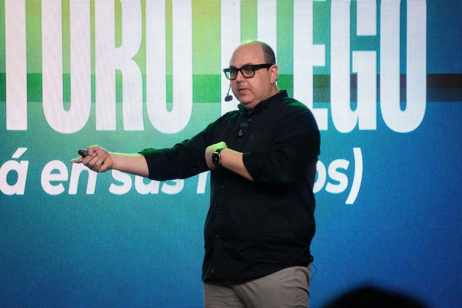 Joco González durante una conferencia